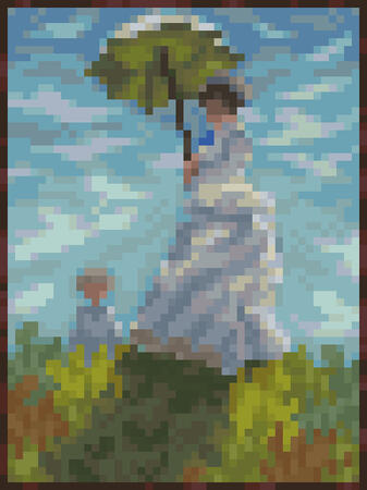 Woman With A Parasol by Claude Monet
