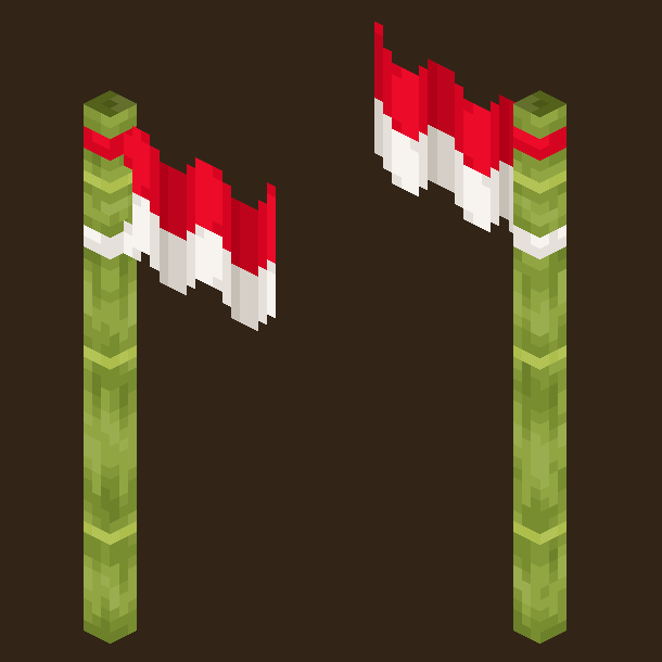 Flag of Indonesia on a bamboo pole Flag of Indonesia on a bamboo pole